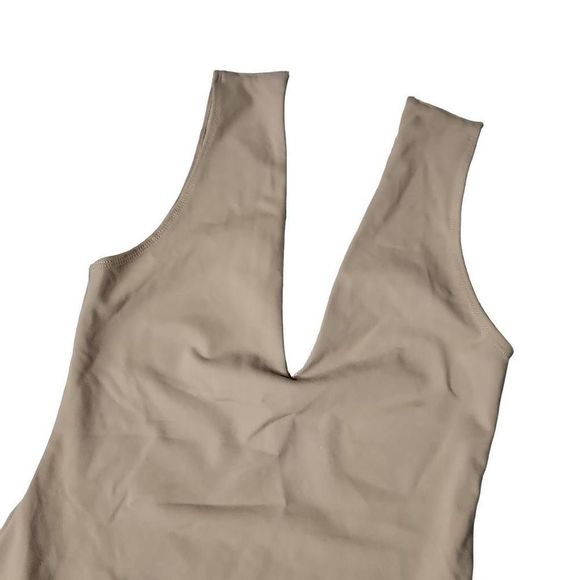 Intimately Free People nude deep v crotch snap smooth body suit - Picture 2 of 6